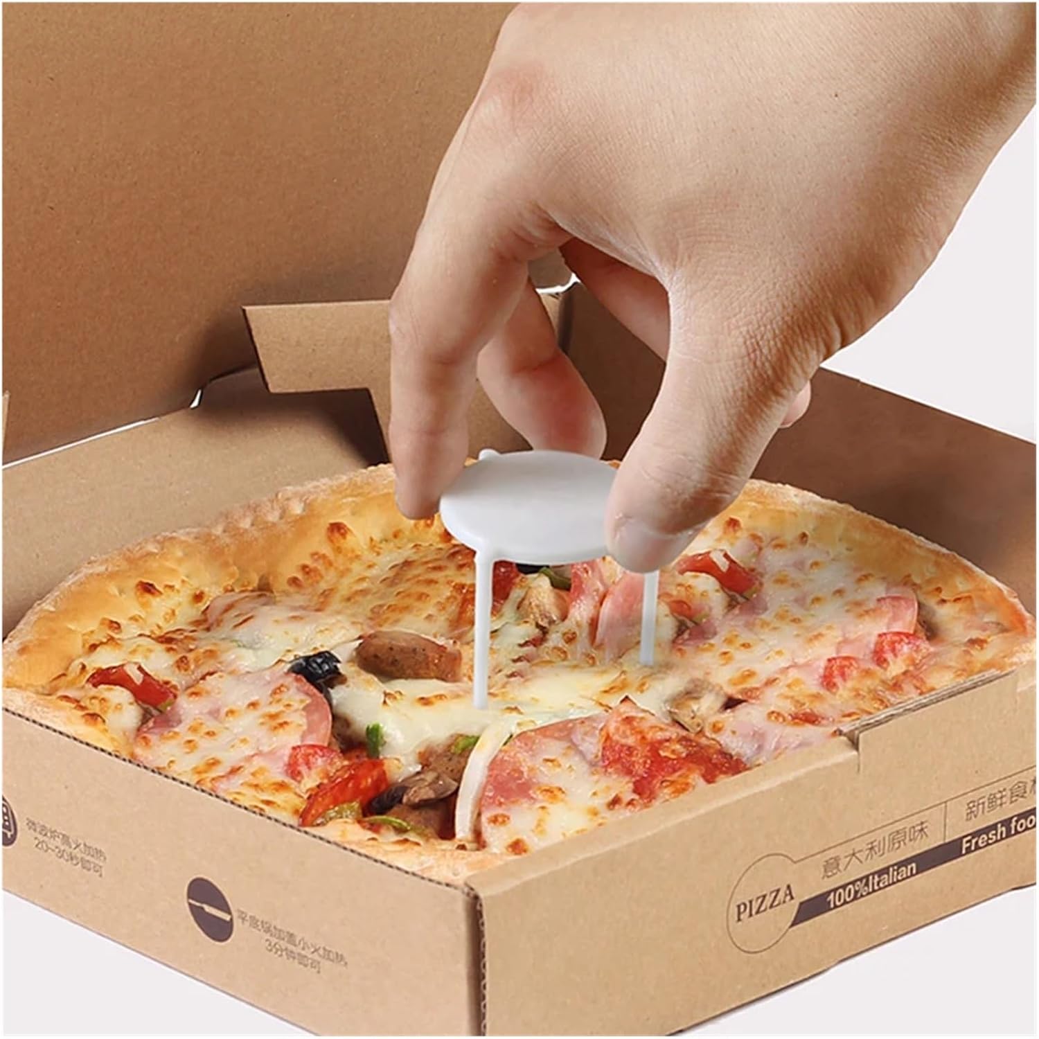 100Pcs Pizza Saver Stand White Plastic Tripod Stack Fixing Rack Pizza Box Holder Kitchen Baking Accessories