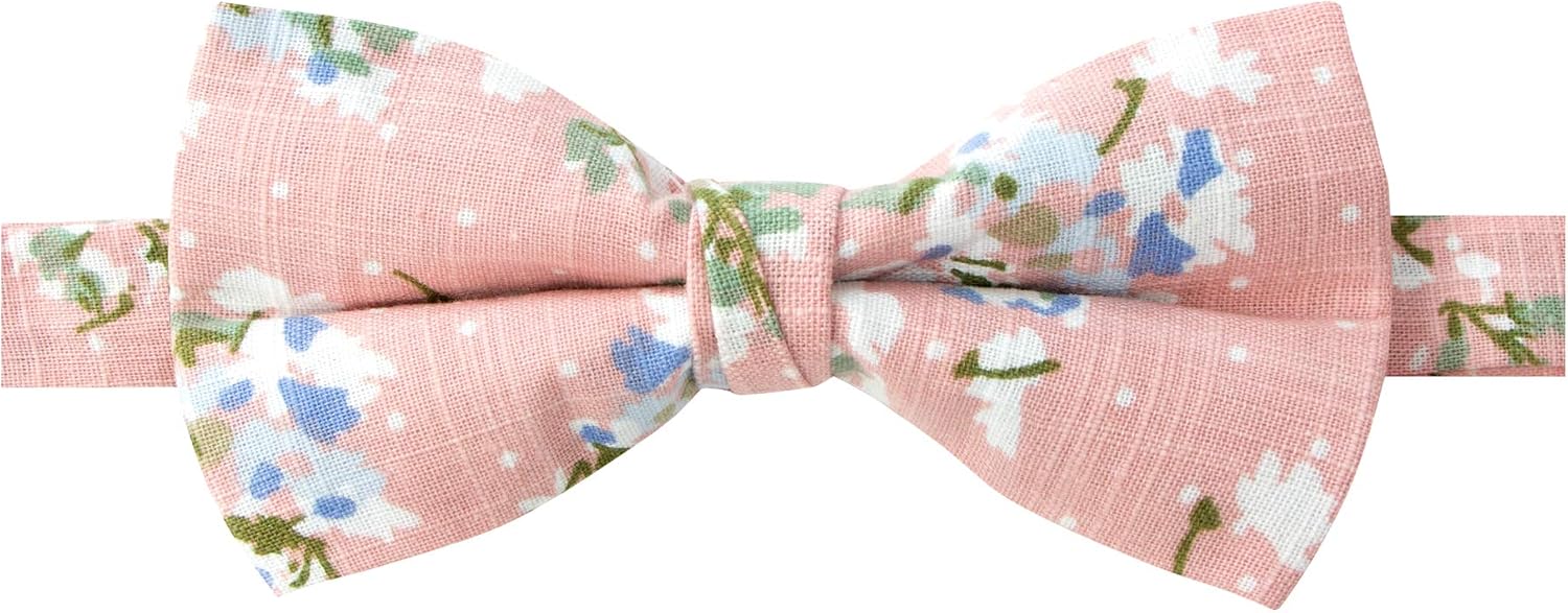 Spring Notion Men's Cotton Floral Printed Bow Tie
