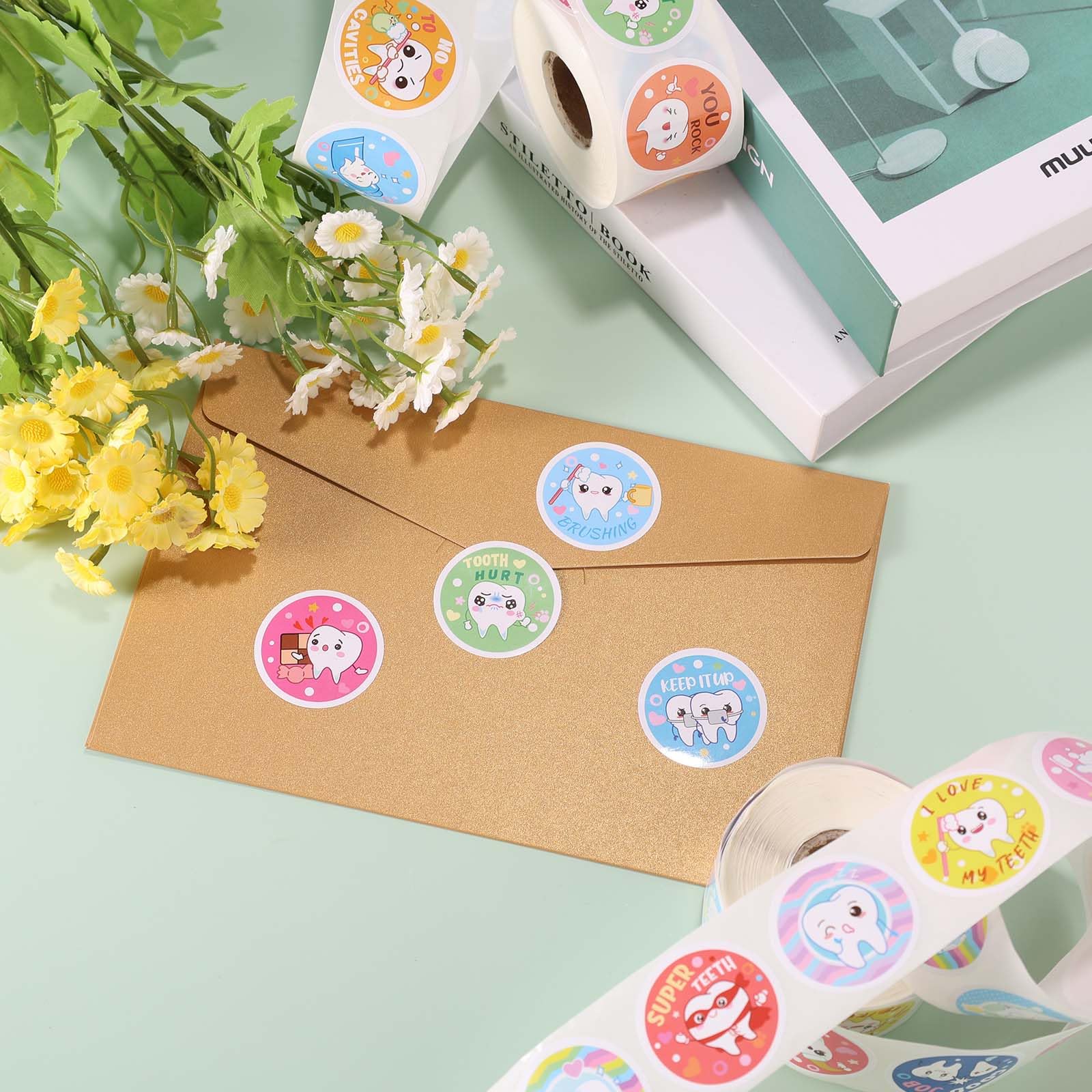 Tinoaly 1000pcs Dental Stickers - Image 4