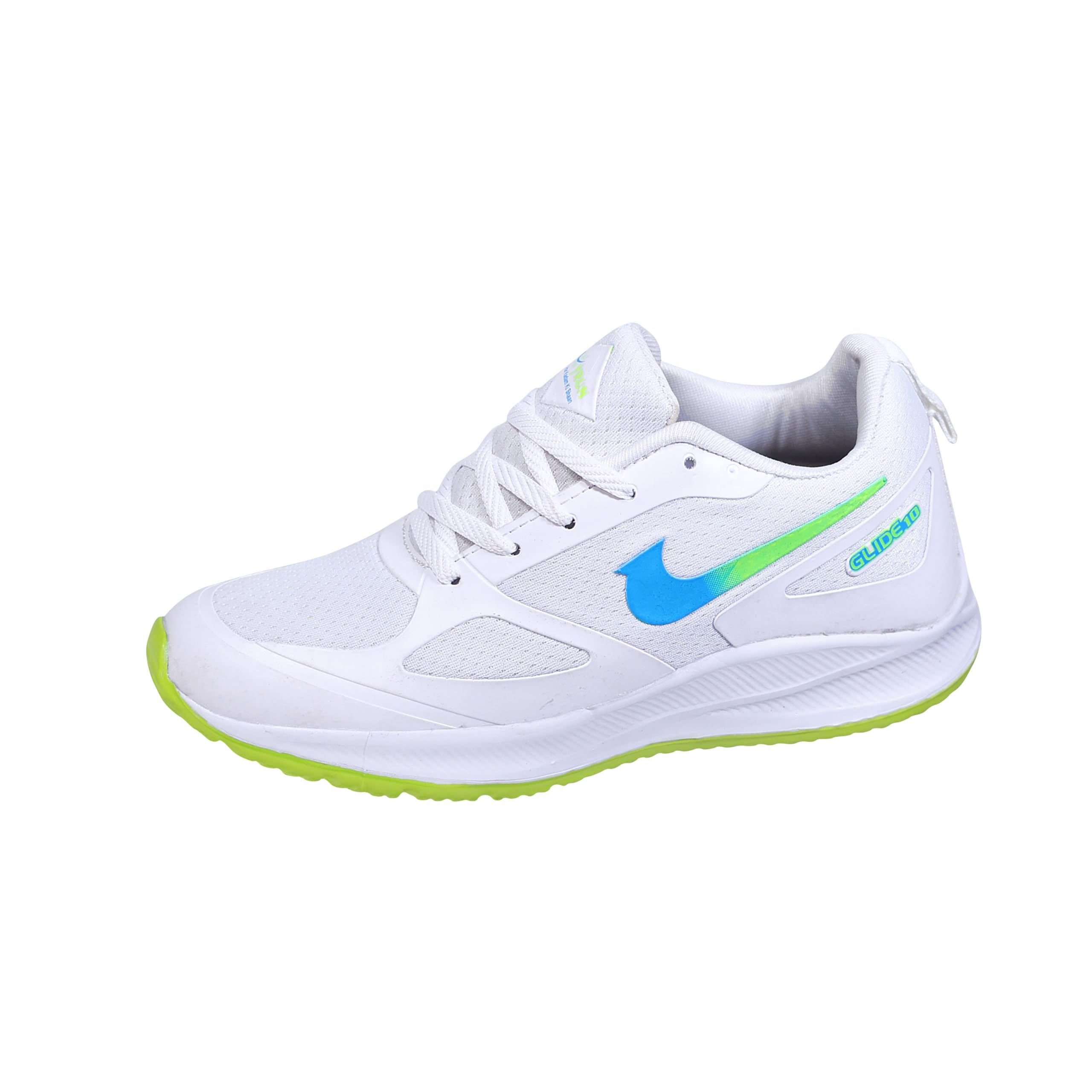 pu rudra Men's Sports Sneakers Shoes | Lightweight Mesh Casual Walking Running Shoes (White)-picture-17