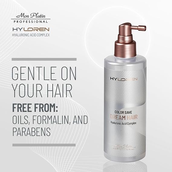 Hyloren Dream Blow Dry Hair Spray Heat Protection for Colored/Dry Hair - Color Save Formula, Humidity Resistant, Smooth, Uniform Hair, Locks in Moisture, High Gloss Shine - 250ML