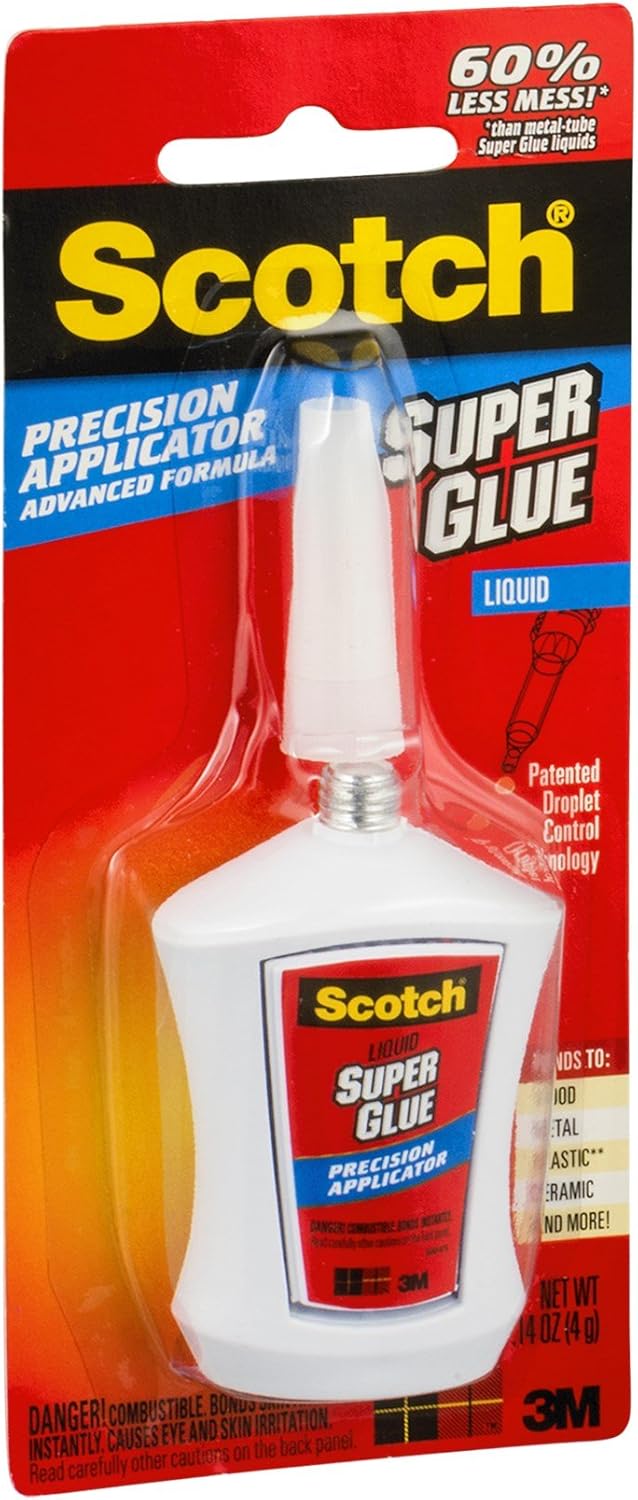 Scotch Super Glue Liquid Precision Applicator 0.14 OZ (Pack of 12)