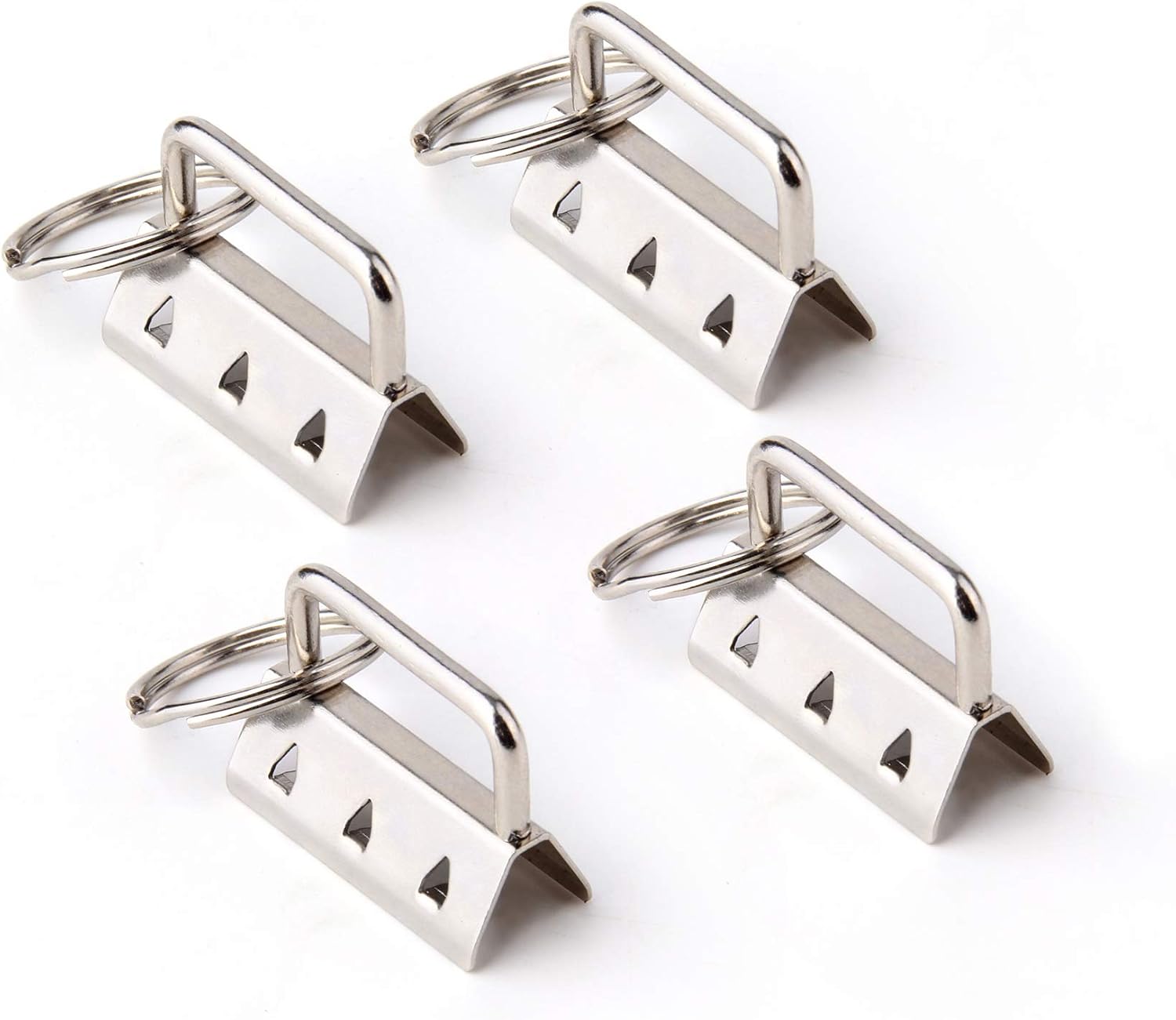 sansheng 60 Pack Key Fob Hardware 1 inch, Keychain for Making Key Chains (Silver)