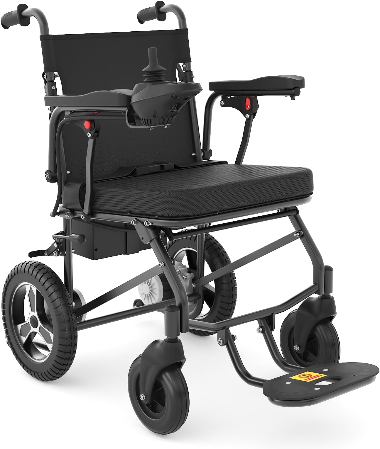 Electric Wheelchairs for Adults,20 Miles Lightweight Foldable Motorized Wheelchairs Power Portable Wheelchair,500W Motor,Black