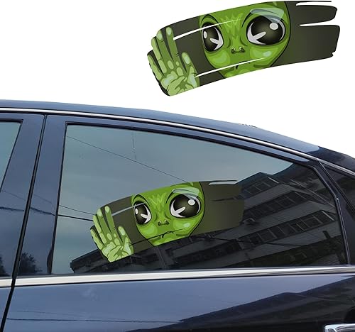 Vesvory - 2 calcomanías divertidas de vinilo 3D para parachoques de automóvil, calcomanías autoadhesivas de doble cara para autos, ventanas,