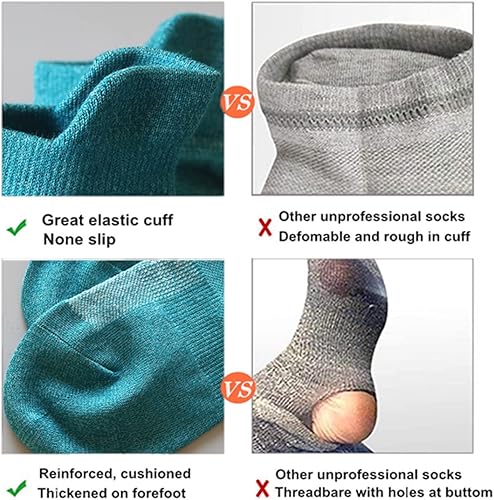 Miniatura 5 de WIFFGO Calcetines de compresión para hombre, 6 pares de calcetines atléticos para hombre, correr, ciclismo, soporte para deportes al aire libre