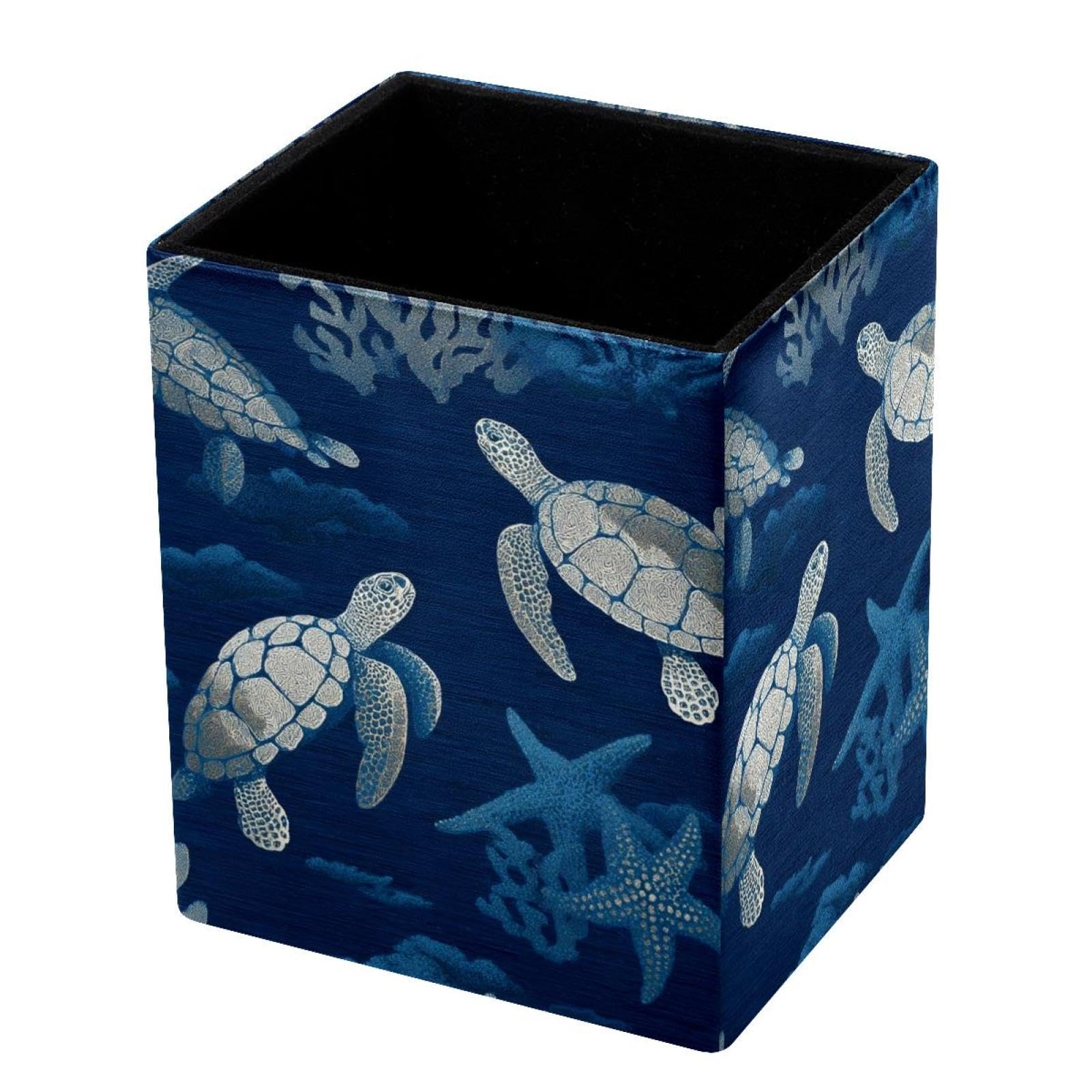 VAPOKF Pencil Holders for Desk, Turtles Printed Pen Holders Pen Pot Makeup Brushes Storage Desktop Stationery Supplies Organiser for Home Office