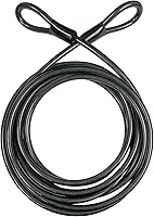 DELSWIN Heavy Duty 15ft Steel Bike Lock Cable - 3/8" Vinyl Coated Braided Security Cable with Loops for Bikes, Kayaks, Generators, Furniture