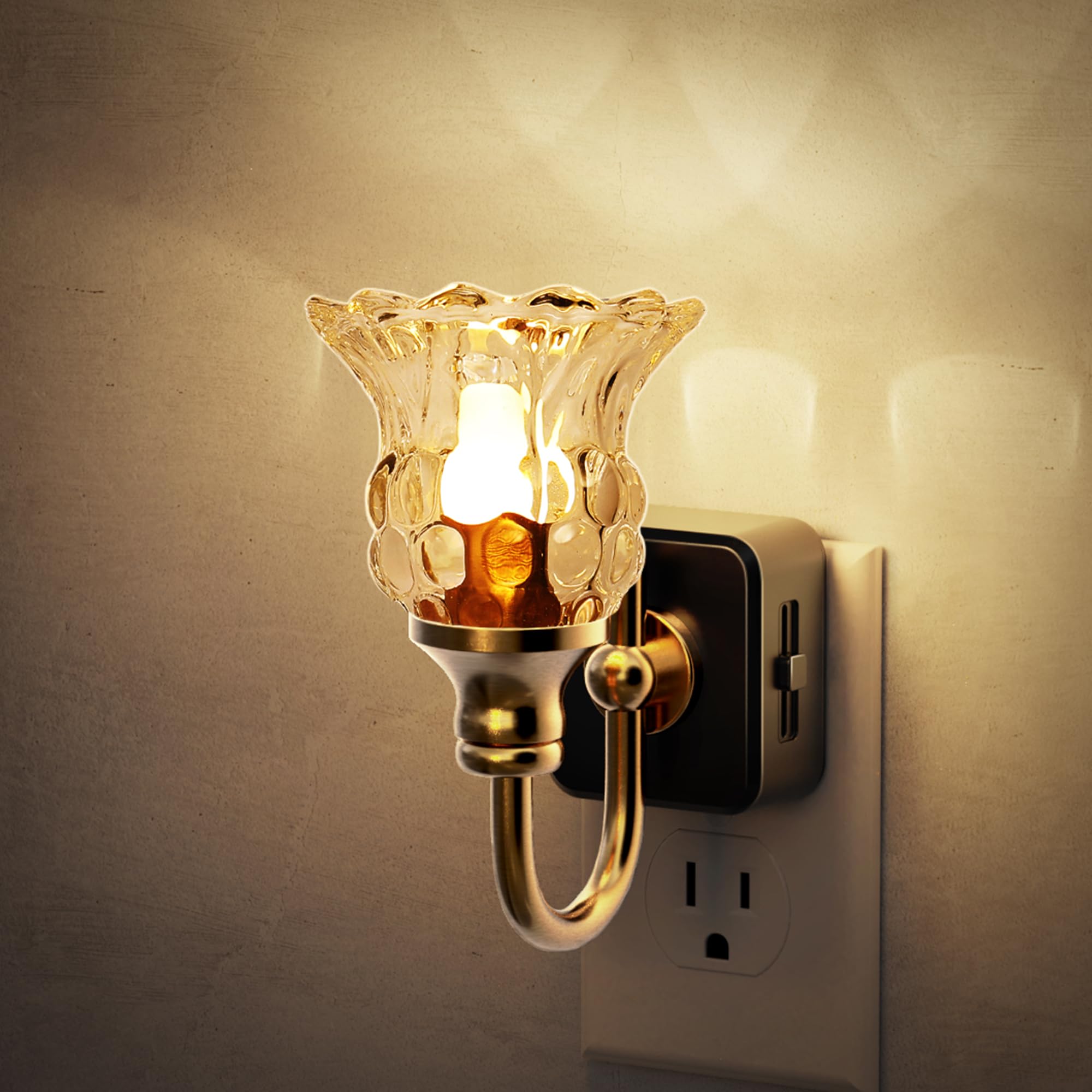 JandCase Floral Night Light - Vintage LED Glow -1