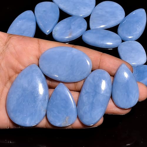Miniatura 11 de Natural Blue Opal Gemstone- Healing Crystals for DIY Jewelry Making -Loose Natural Cabochon -Perfect for Crafting Unique Jewelry Designs