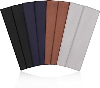 Ultimate Value: 8 Pack Elastic Non-Slip Sport Headbands for Workouts and Yoga