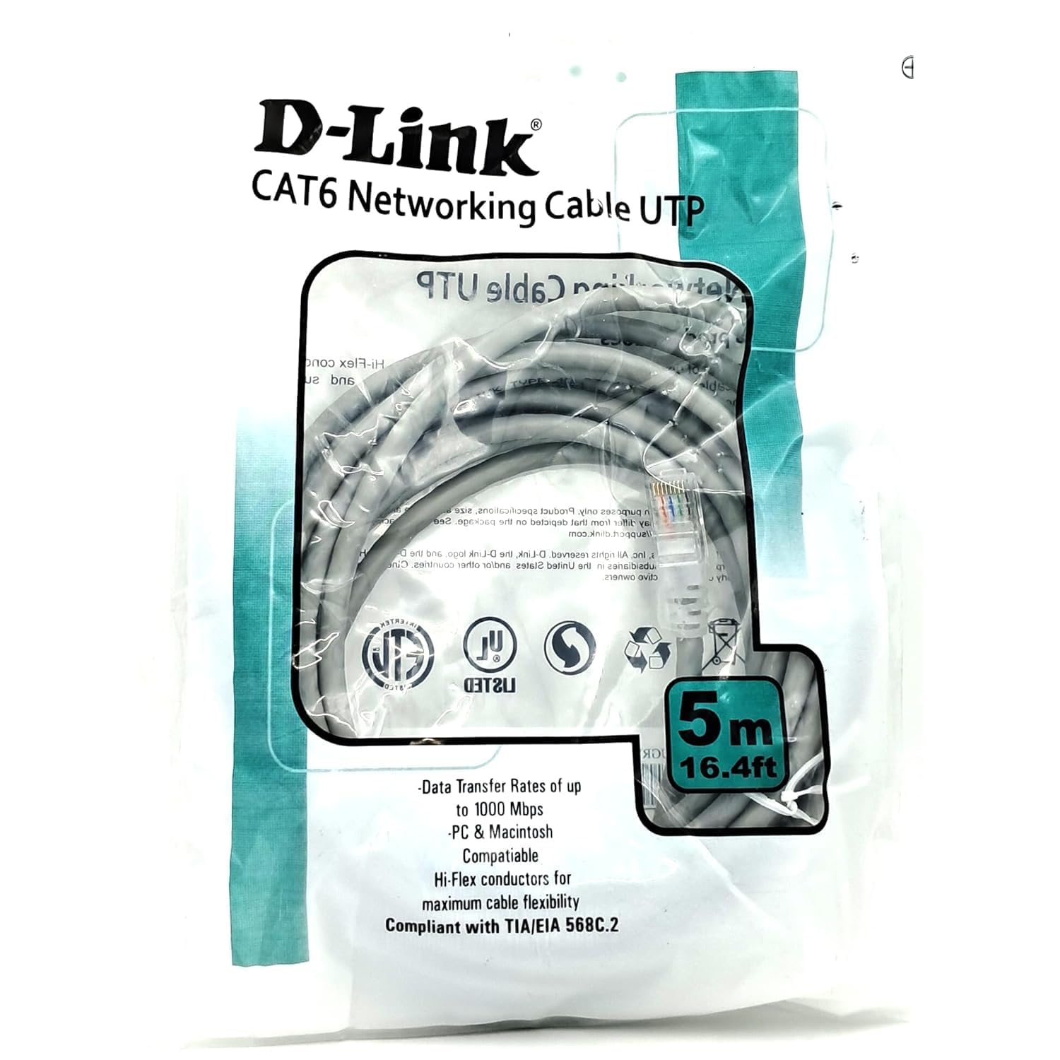 Cat-6 Patch Cord With RJ45 Connectors | Ethernet LAN Cable (Grey, 5 Meter | 16.4 ft). (B0CWJ25B4Y) Amazon Price History, Amazon Price Tracker