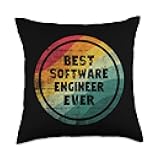 Best Software Engineer Ever Funny Software Engineer Throw Pillow