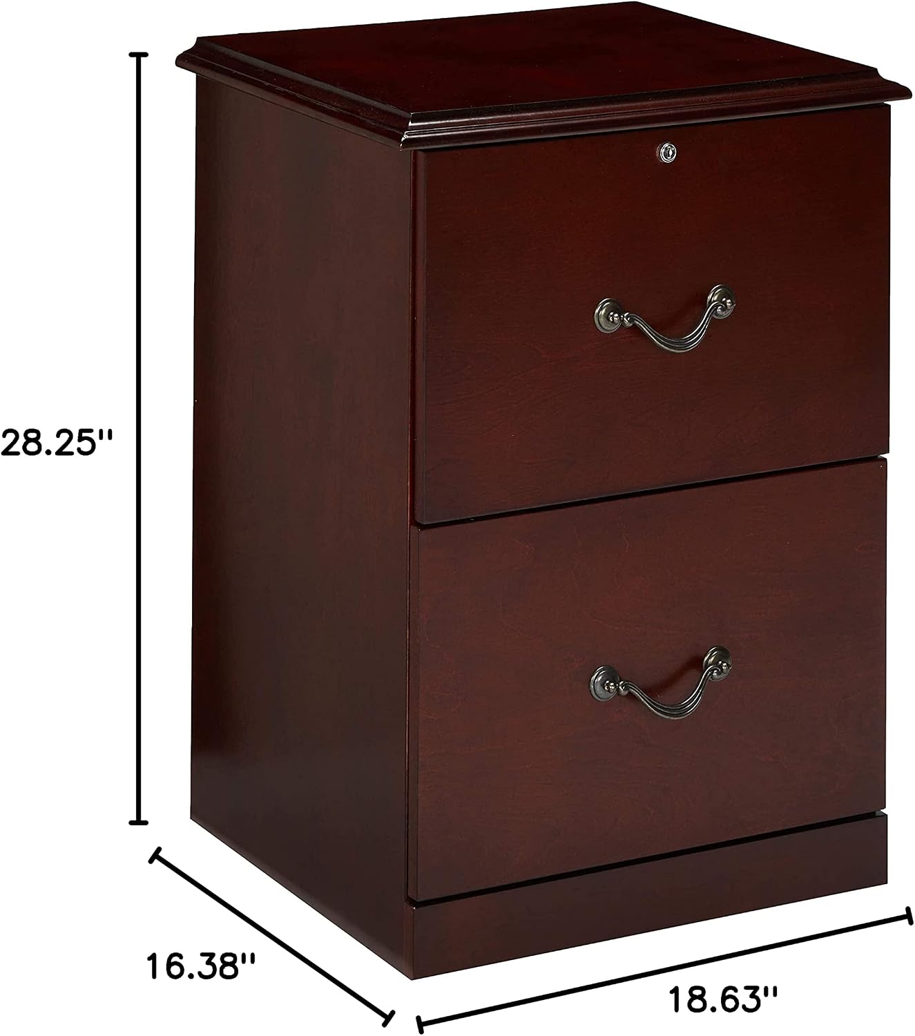 Z-Line Designs 2-Drawer Vertical File Cabinet, Cherry