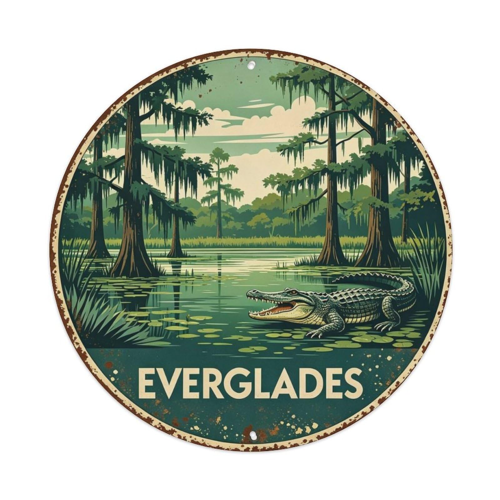 Everglades Np Metal Tin Sign Plaque
