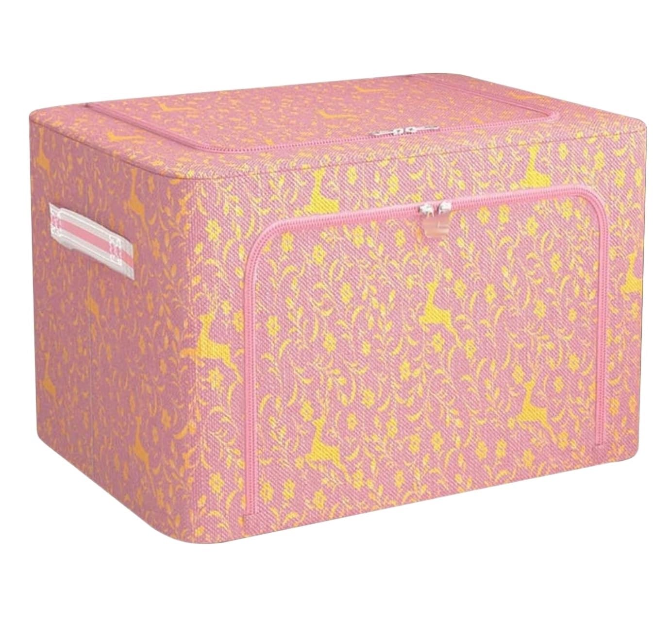 Torba do Przechowywania, Składane Organizery Na Ubrania Z Uchwytem Do Przechowywania Pojemnika Na Pościel Poduszka Kołder Przechowywania Ubrań, Koców(Pink,100L)