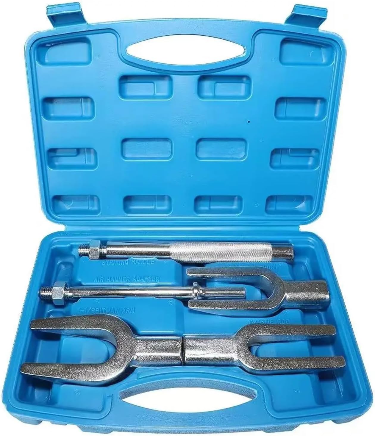 5Pc Tie Rod Ball Joint Remover Separator Pitman Arm Puller Pickle Fork Tool Set 1-1/8", 15/16", 11/16" Cars and Light Compatible with Vans