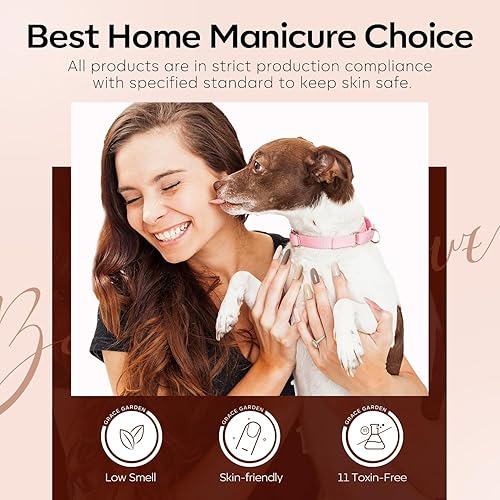 Miniatura 7 de modelones Kit de esmalte de uñas de gel, 6 colores nude, frambuesas, morado, neutro, marrón, perla, brillantina, gel semipermanente, kit de uñas de