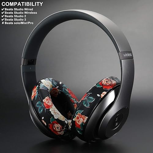 Miniatura 5 de Almohadillas de repuesto para los oídos, funda compatible con Beats Studio 2 Wireless Wired y Studio 3 sobre la oreja, 1 par (rojo)