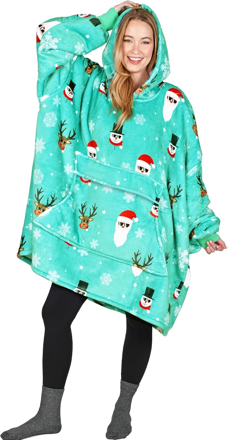 Catalonia Oversized Blanket Hoodie Sweatshirt, Comfortable Wearable Sherpa Pullover,Gift for Her - Image 6