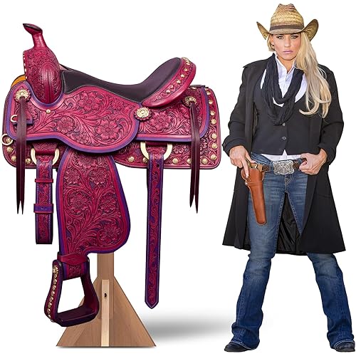 Marsui 5.3ft Horse Racing Party Decorations Saddle Cardboard Cutout Stand up Life Size Derby Day Photo Props Animals Decor for Derby Day Rodeo Western Party Equestrian Events Supplies