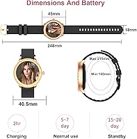 Vista 6 de Relojes inteligentes para mujer (respuestahacer llamadas), reloj inteligente para teléfonos Android compatible con iPhone, rastreador de actividad