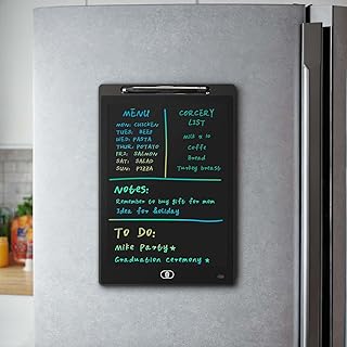 Magnetic Dry Erase Board for Fridge, 9.8"×6.7" Small LCD Writing Tablet Blackboard Grocery to