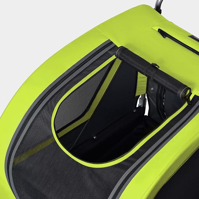 Foto 8 de 8 de Doggyhut Remolque de Bicicleta y Carrito para Perros 2 en 1, L, para Hasta 35 kg, Con Freno de Estacionamiento