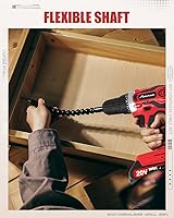 Vista 6 de AVID POWER Kit de taladro eléctrico máximo de 20 V, juego de taladro inalámbrico con batería y cargador, 2 velocidades variables, portabrocas sin