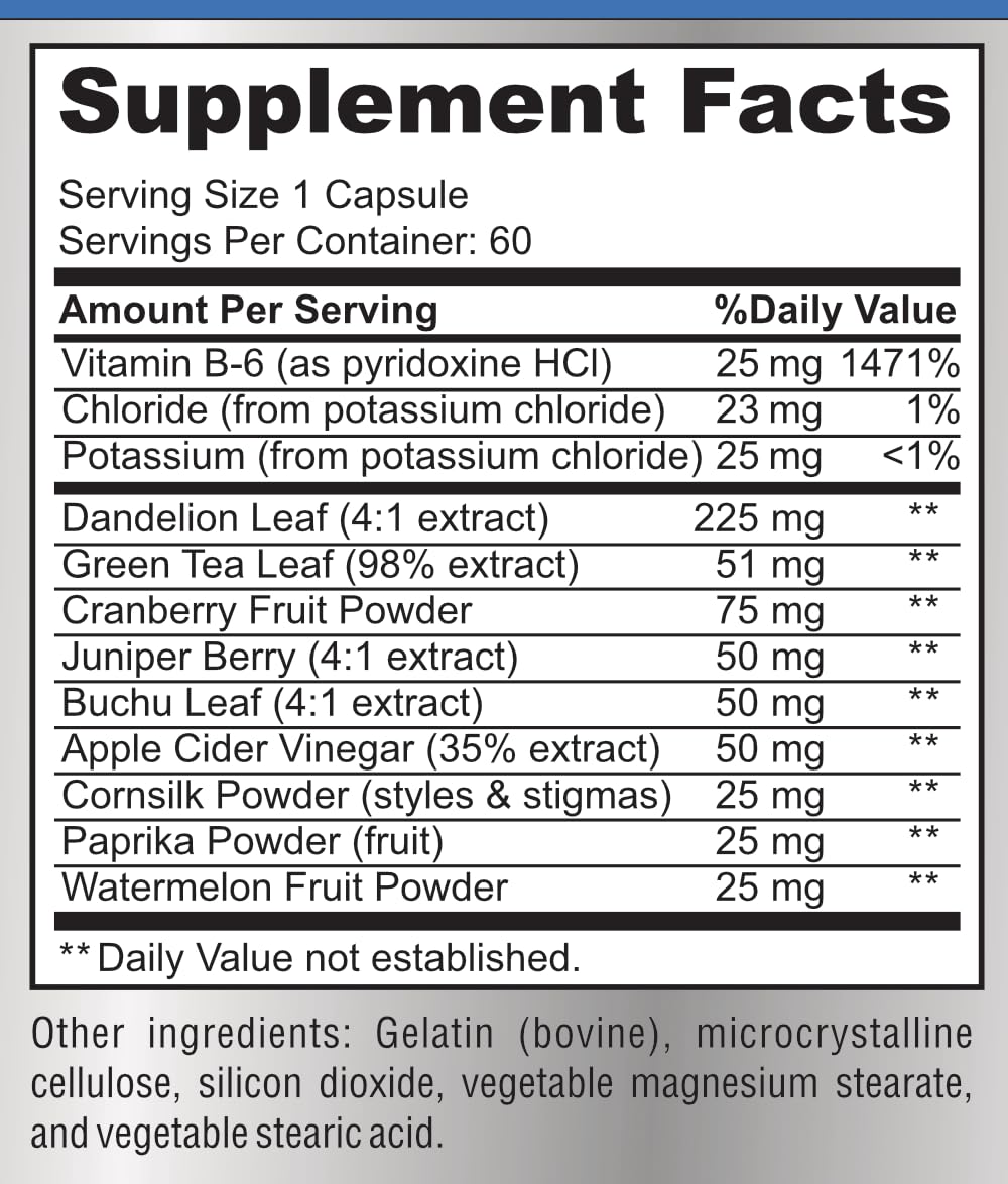 YUMMYVITE Water Away Gentle Herbal Diuretic, 60 Count (Pack of 1) — Amazon image 7