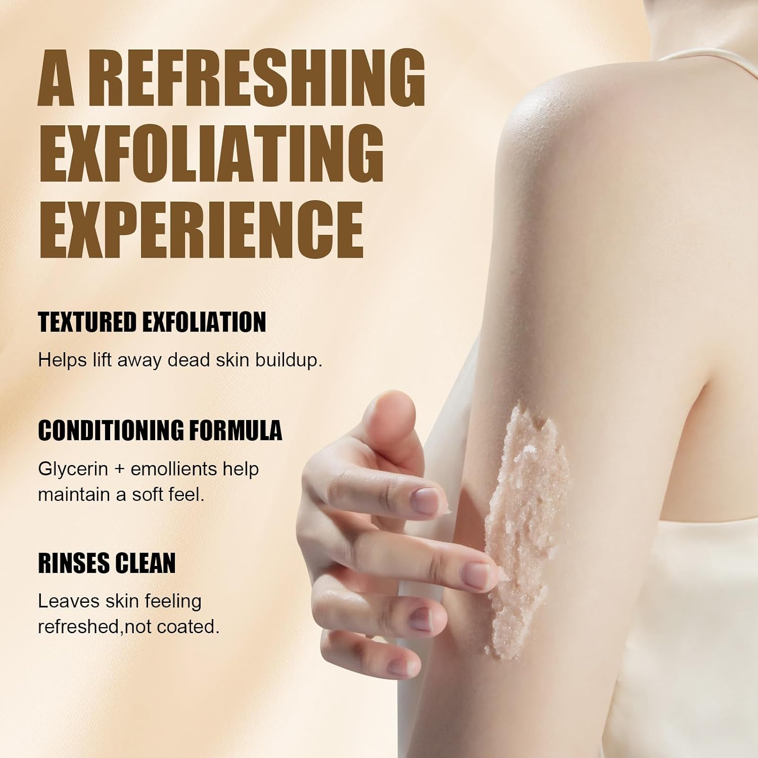 Glutathione Body Scrub with Sea Salt & Rosehip – Gentle Exfoliating Care