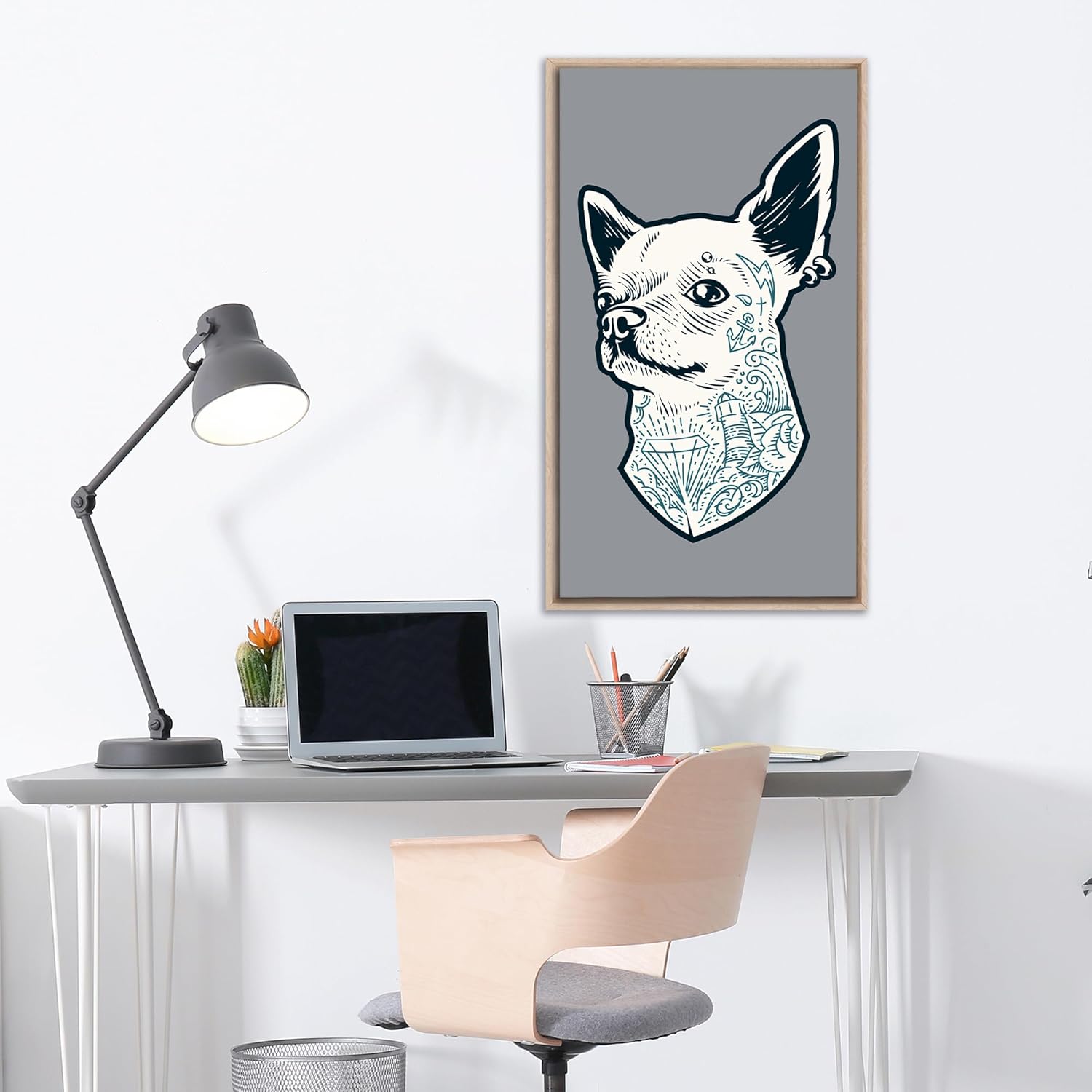Pixy Canvas Floater Frame 4x12 for 1-1/2 (1.5) inch Deep Canvas Paintings/Canvas Prints/Wood Canvas Panels/Wall Art/Wall Decor/Home Decor/Artwork (Nordic White Oak, 4 x 12 inch, Landscape)