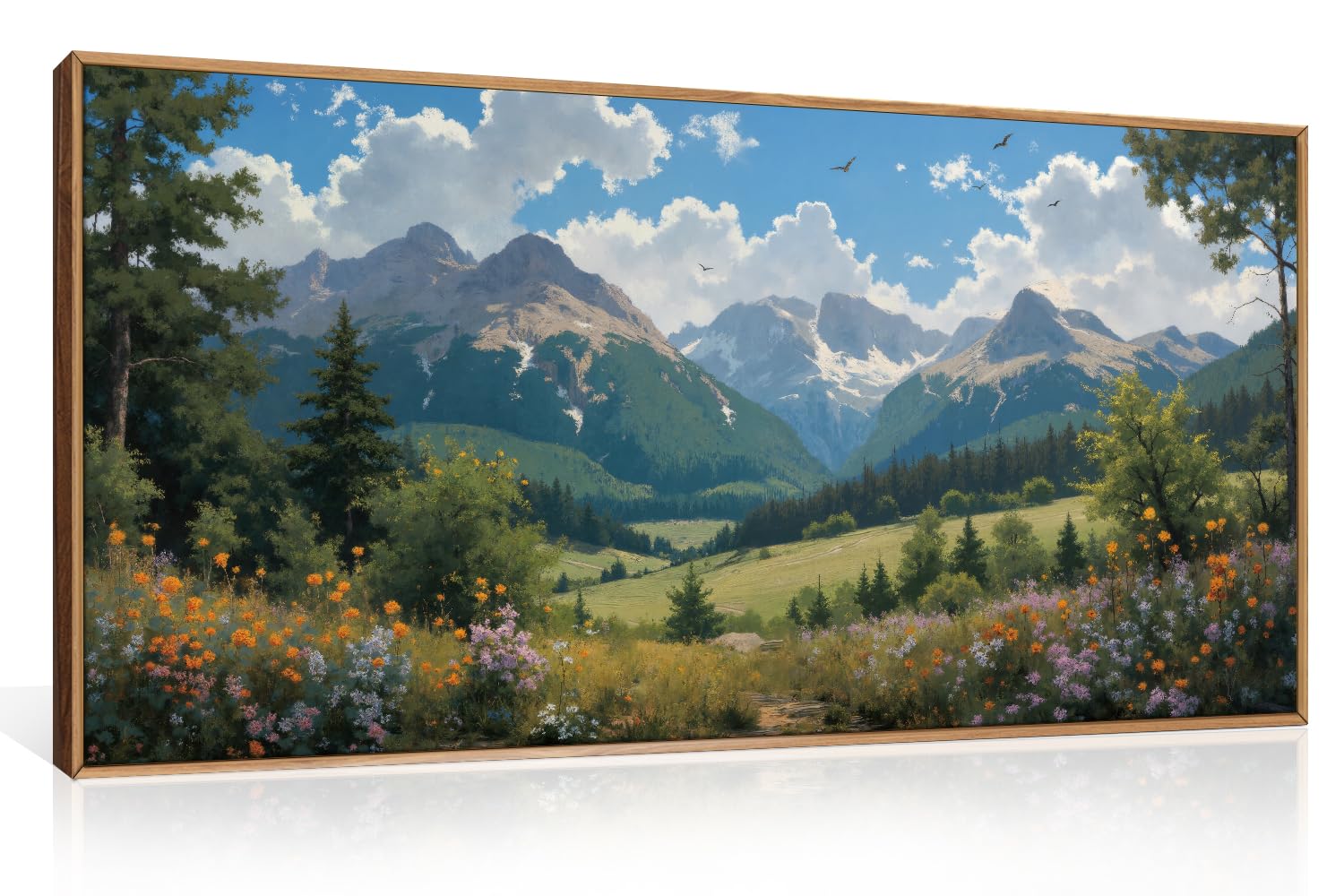 Vintage Watercolor Wildflower Wall Art - 3 Piece Set -26