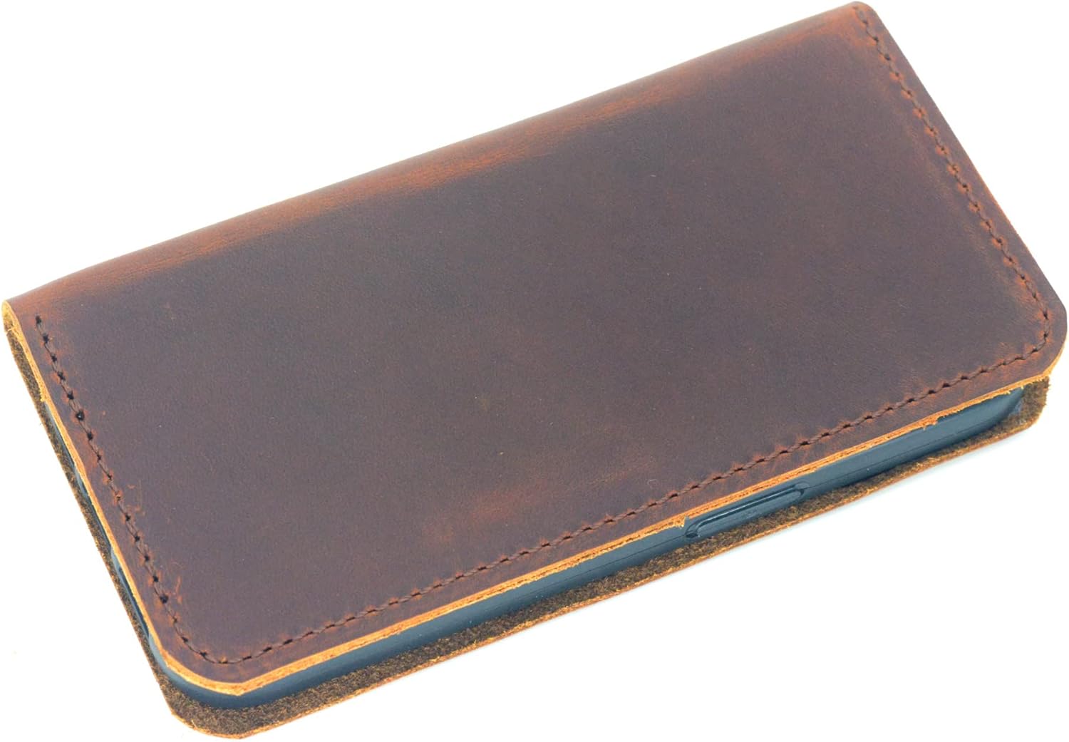 Genuine Leather Wallet case for iPhone 17 pro max 17 Pro 17 air 16 pro Leather Cover Brown