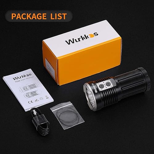 Miniatura 6 de wurkkos TS32 - Linterna LED súper brillante de 15000 lúmenes máximo, potente linterna con 12 LH351D y 1 LED SFT40, linterna de mano impermeable,