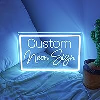 Vista 1 de Letreros de neón personalizados, letrero LED de neón personalizado para decoración de pared, letrero de neón personalizado en 3D personalizable