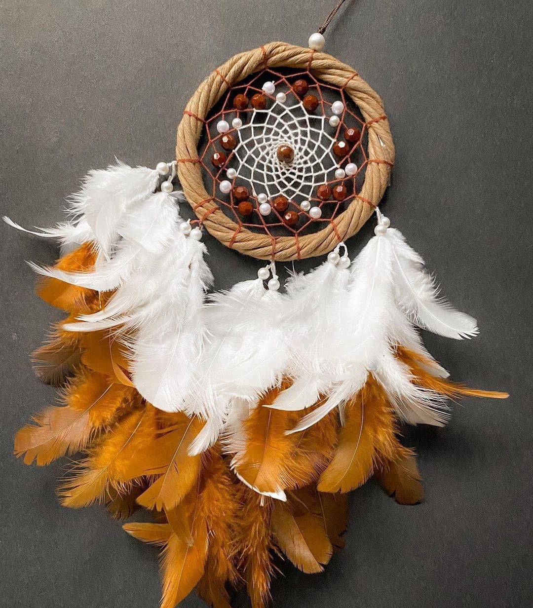 Handcrafted Dream Catcher for Wall Décor | Boho-Chic Design | Brings Positive Energy & Elegance |4Inch Brown Colour-image-44