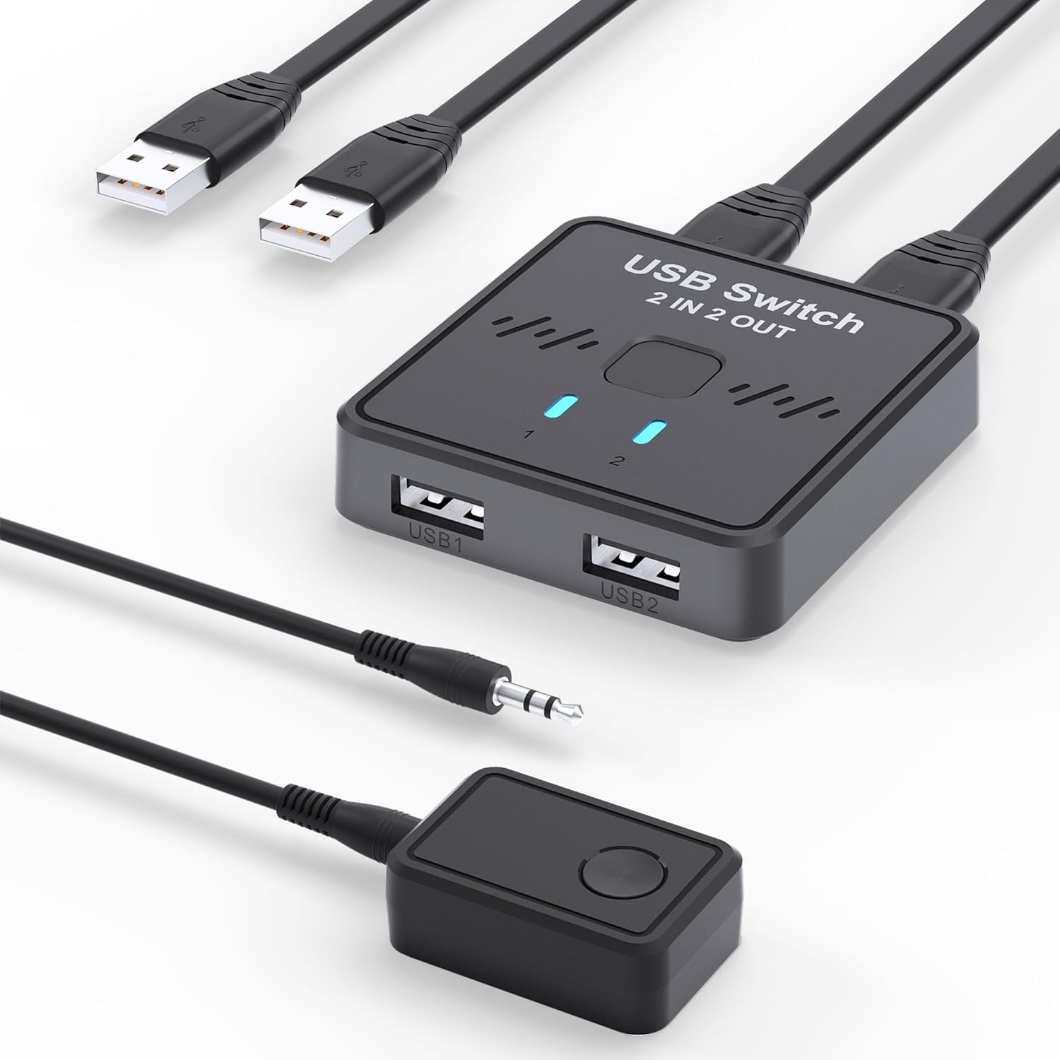 Lecnvuo USB Switch 2-in-2