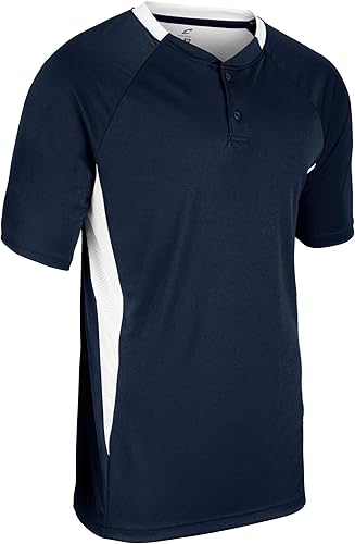 Champro Coupe Droite pour Homme Large Bleu Marine/Blanc