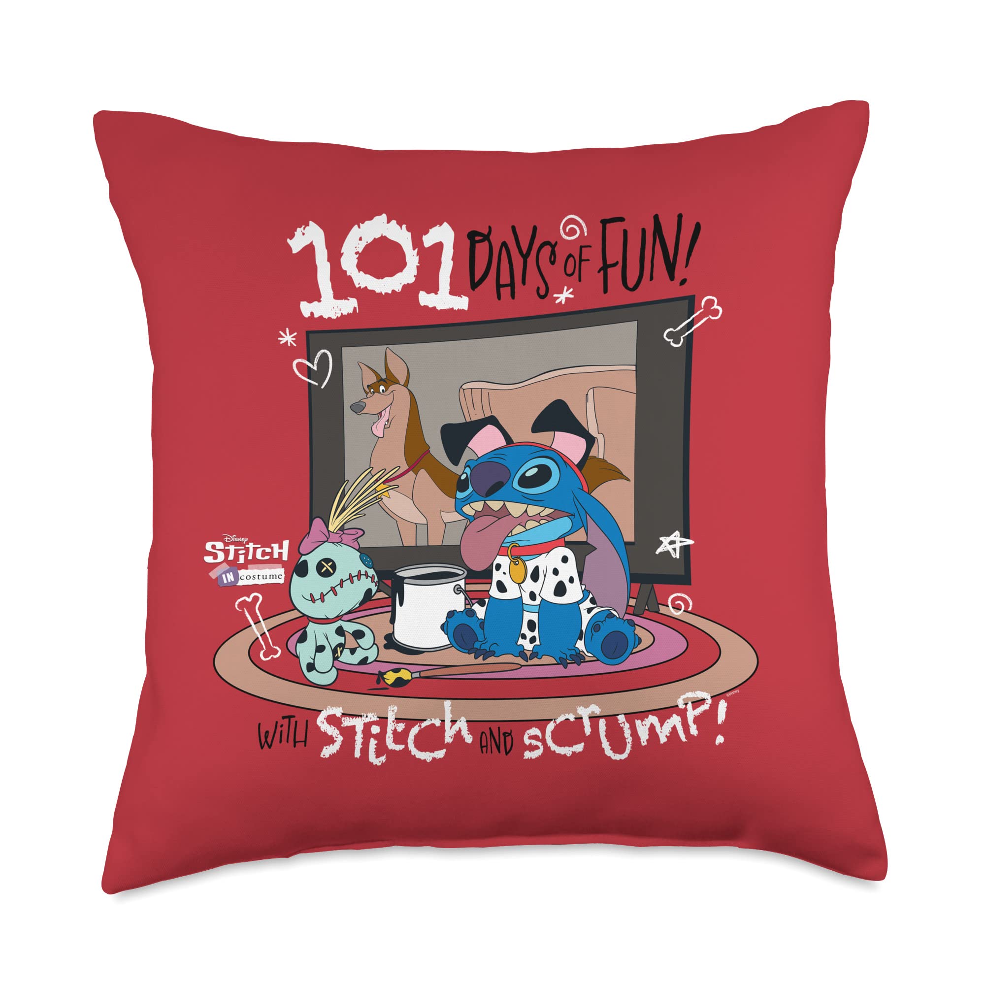 Coussin Stitch Disney contre le mal de dos oreiller deco ferme 18x18