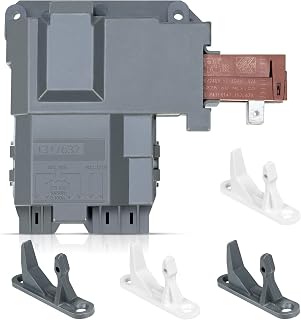 Upgraded New 131763256 Washer Door Latch Lock Lid Switch with 131763202 131763310 Door Striker Part Compatible with Frigidaire, Kenmore, Electrolux, GE Front Load Washer 1317632 131763255 131269400
