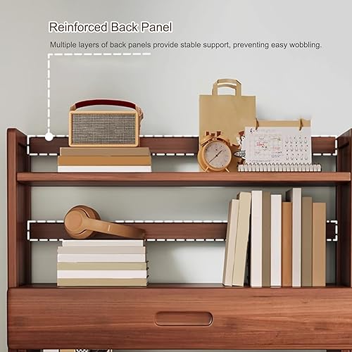 Miniatura 5 de JHDXL Organizador de escritorio para la parte superior del escritorio, gabinete de escritorio con deflector, estante de almacenamiento de escritorio