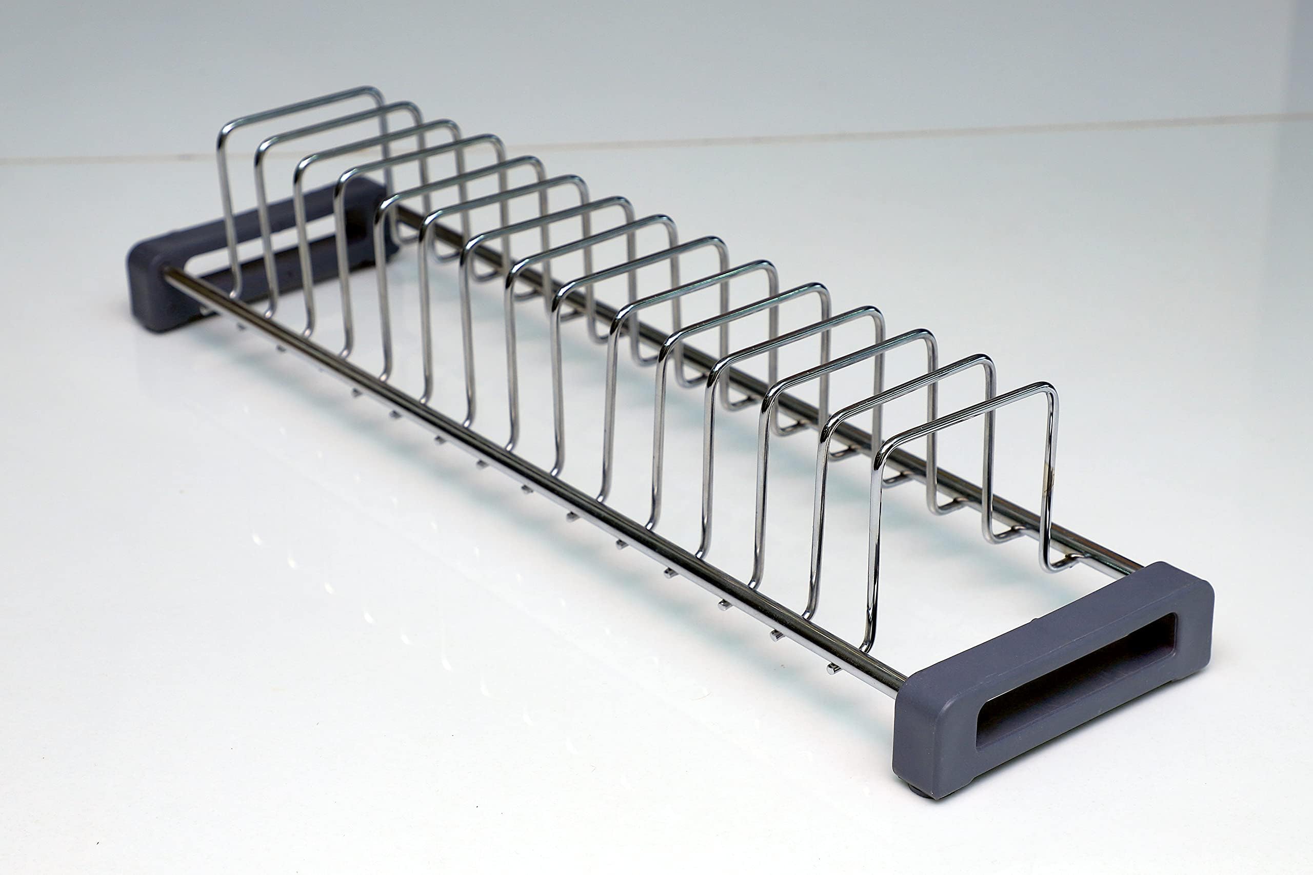 Aarvi Fab Stainless Steel Multipurpose Kitchen Plate Rack/Thali Rack/Dish Rack/Thali Stand/Dish Stand/Utensil Rack/Sink Drainer for Kitchen - 14 Section Stainless Steel - Silver Chrome Finish