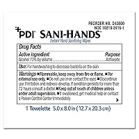 Vista 2 de PDI D43600 Sani-Hands Toallitas desinfectantes instantáneas para manos (caja de 100)