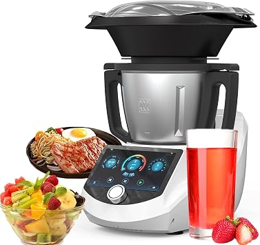 Multifunctional Food Processor - Smart Robot with Built-in Recipes, Scale & WiFi TFT Touch Screen, 3L Capacity, Perfect for Cooking, Weighing & Stir-Frying