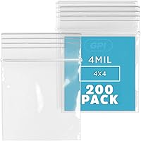 Vista 42 de Bolsas transparentes con cierre de 4 mil, 2.5 x 3 pulgadas, caja de 1000 unidades, marca GPI