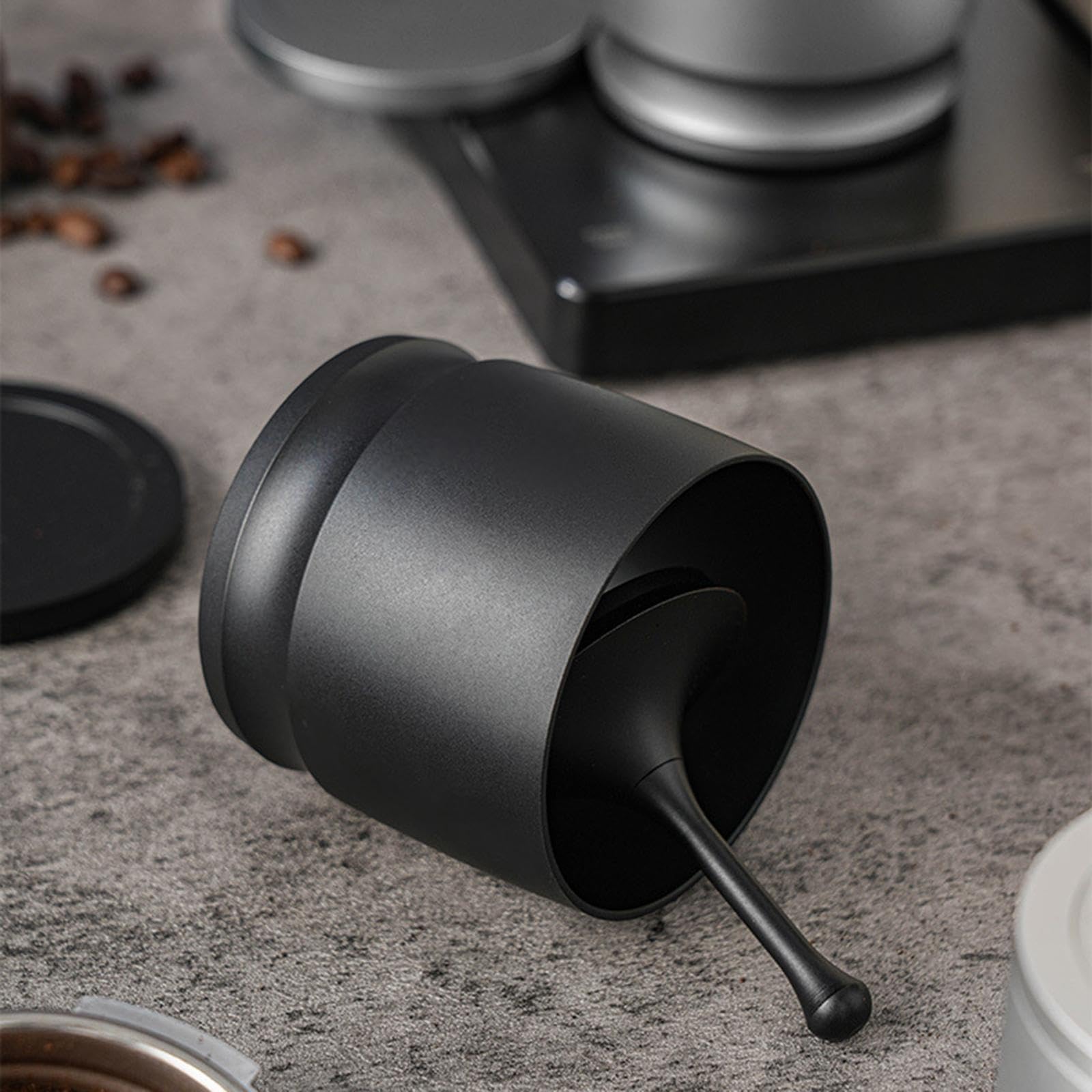 2 Pièces Cup Accessoires Machine Expresso Tasse Doseuse Porte-Filtre Aluminium Réutilisable Étanche Couvercle Amovible Convient Café Maison Cad, Noir