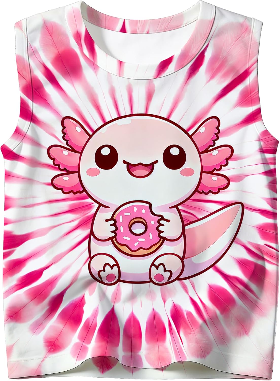 Kids Tie Dye Tank Tops for Boys and Girls Outfit Clothes Sleeveless Shirts Hippies Tees for 5-14 Years