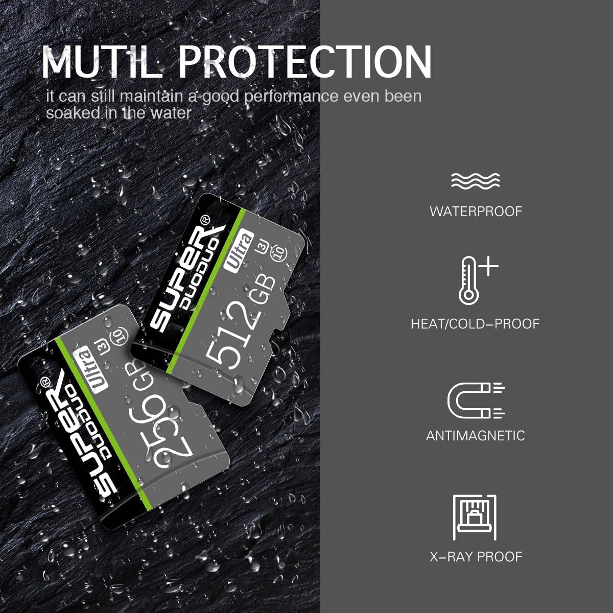 Flash Memory Card 1TB Micro SD Cards,Micro SD Memory Cards 1TB Class 10 TF Card High Speed Mini SD Card 1TB Adapter forCELLPhone,Camcorder,Camera,GOPRO