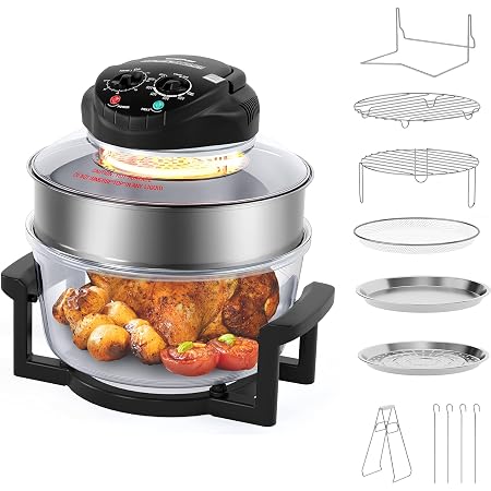 Amazon.com: Classic Cuisine Horno halógeno de mesa de 12-17 cuartos de  galón, 1200 W, color blanco : Hogar y Cocina